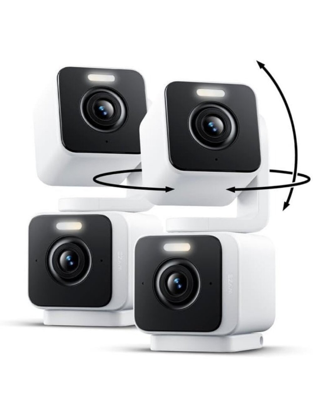 2-Pack Indoor/Outdoor 360° Smart Security Cameras with Color Night Vision